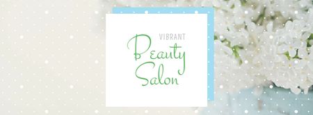 Modèle de visuel Annonce de salon de beauté avec des fleurs tendres - Facebook cover