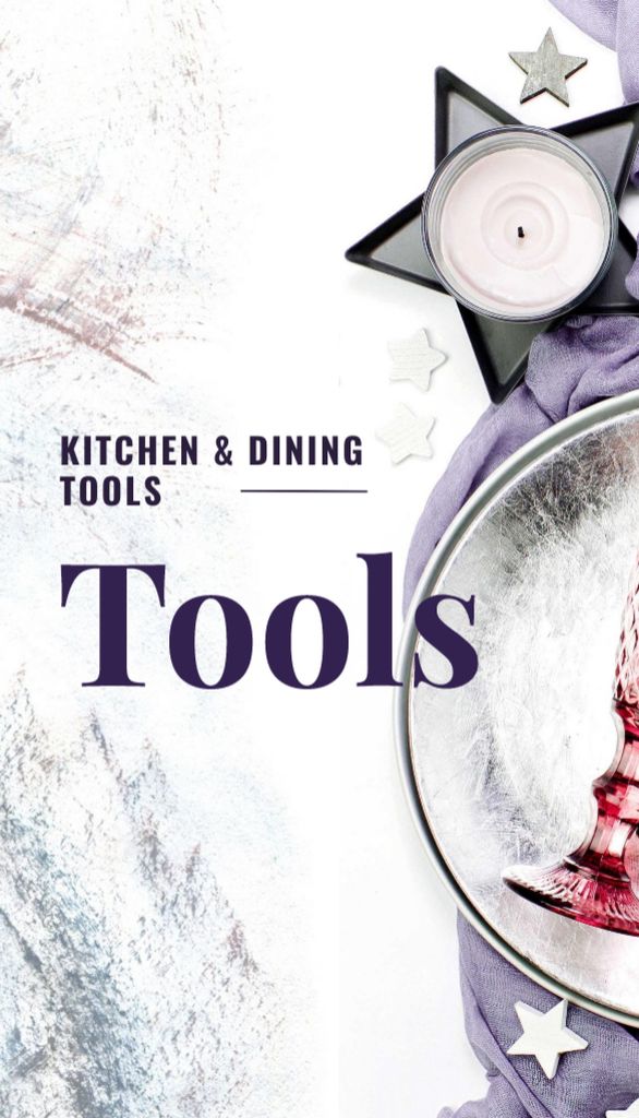 Szablon projektu Kitchen Tools with Pink Champagne Glasses Business Card US Vertical