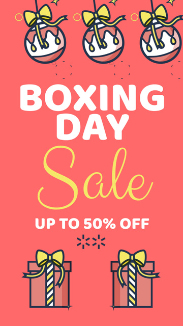 Template di design Boxing Day Sale Announcement Instagram Video Story