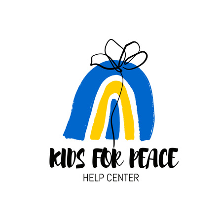 Peace in Ukraine Logo Design Template