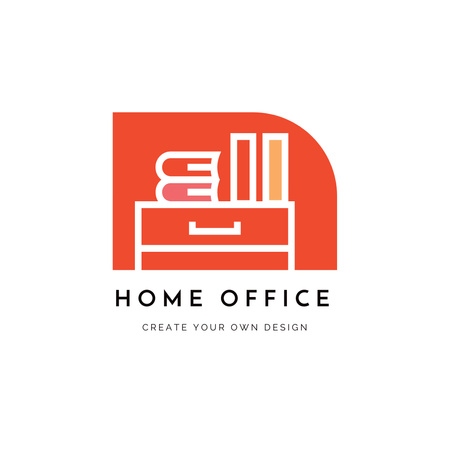 Modèle de visuel Services de conception de bureaux à domicile - Animated Logo