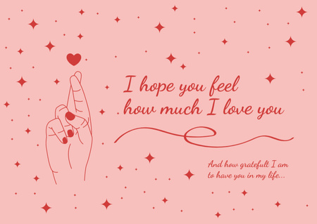 Platilla de diseño Feel How Much I Love You Postcard