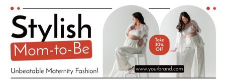 Incredibly Stylish Maternity Outfits Sale Facebook cover Design Template