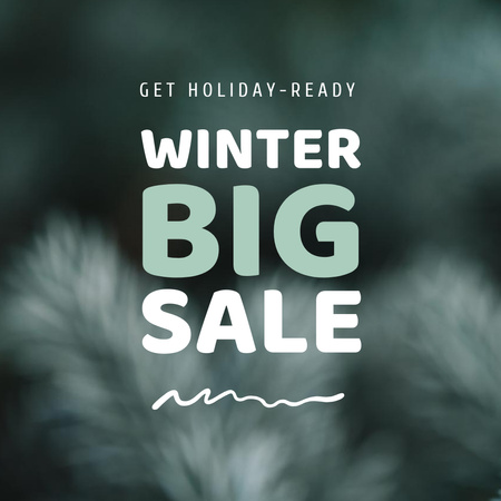 Plantilla de diseño de Big Winter Sale Announcement Instagram 