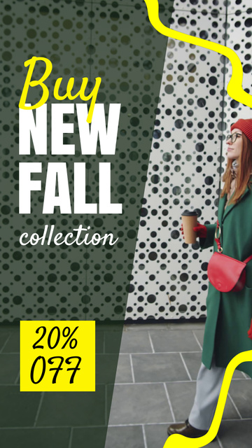 Autumn Clothes Collection Sale Offer TikTok Video Šablona návrhu