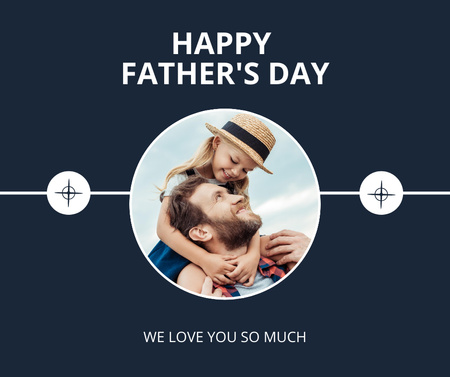 Father's Day Cute Greeting Facebook Design Template