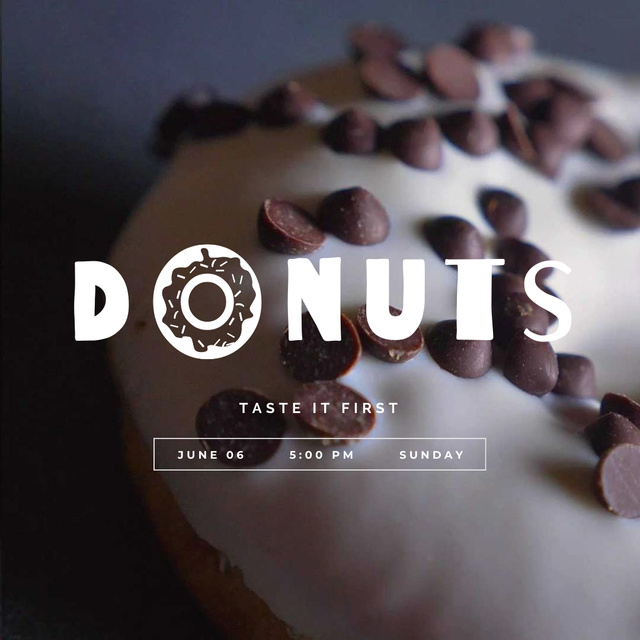 Plantilla de diseño de Sweet glazed doughnut Animated Post 