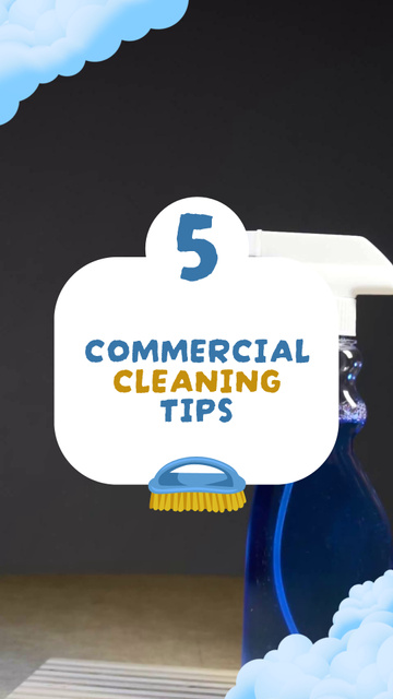 Designvorlage Essential Commercial Cleaning Tips And Tricks With Detergent für TikTok Video