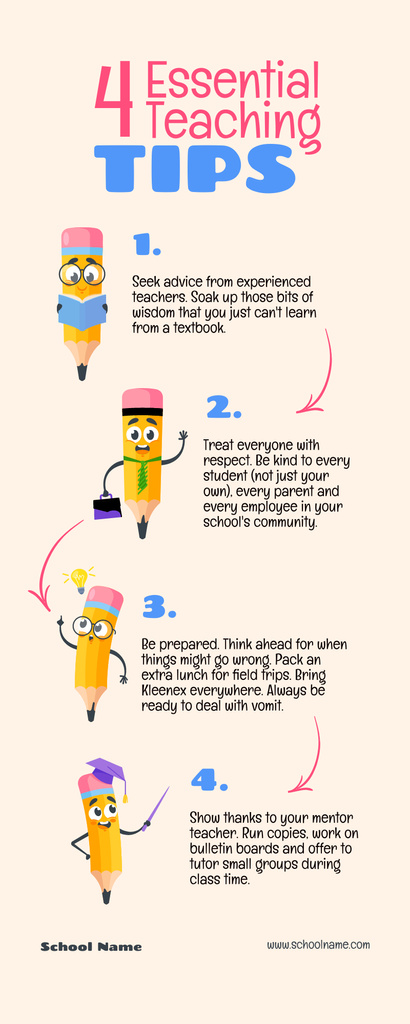 Platilla de diseño Essential Teaching Tips Infographic