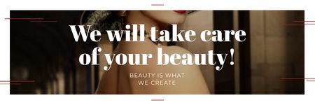 Ontwerpsjabloon van Email header van Citaat over de verzorging van schoonheid