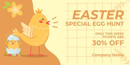 Easter Egg Hunt Promotion Twitter Design Template