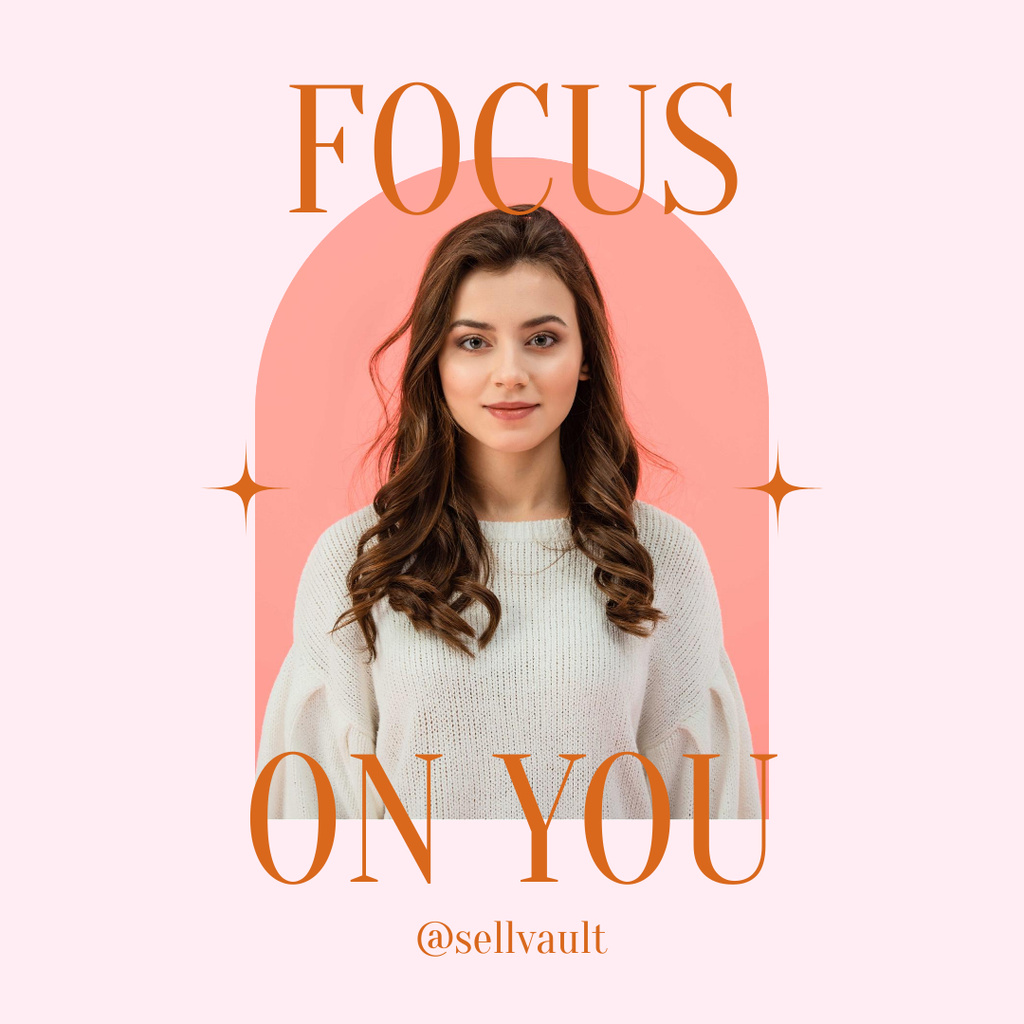 Ontwerpsjabloon van Instagram van Inspiration to Focus on Oneself