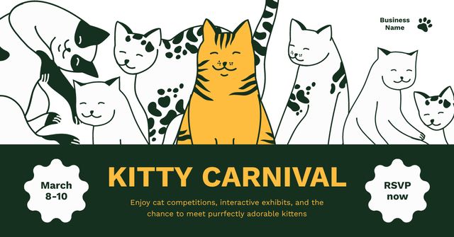 Welcome to Purebred Cats Expo Facebook AD Šablona návrhu