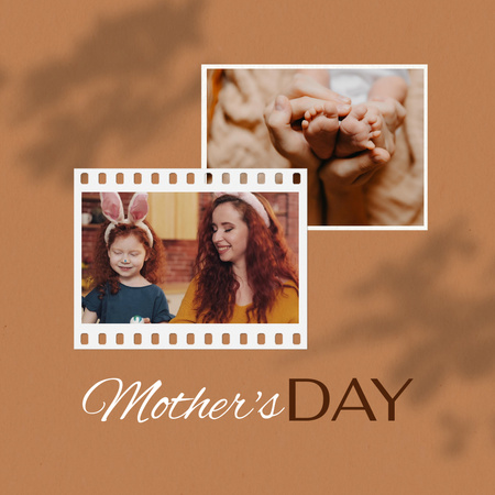 Platilla de diseño Cute Photos for Mother's Day Animated Post