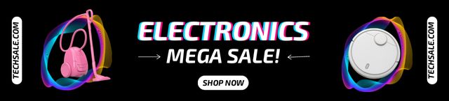 Ontwerpsjabloon van Ebay Store Billboard van Mega Sale of Electronics