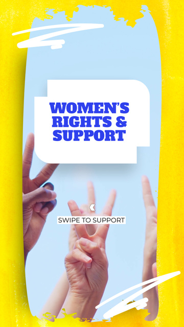 Designvorlage Women's Rights Support By Candidate Program für TikTok Video