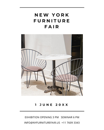Furniture Fair Event Announcement Poster 16x20in Modelo de Design
