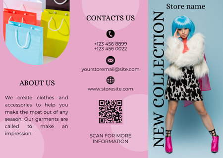 Ontwerpsjabloon van Brochure van New Fashion Collection Offer for Women