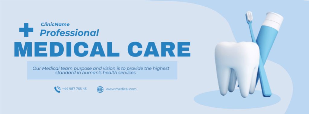Services of Professional Medical Care Facebook cover Šablona návrhu