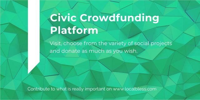 Civic Crowdfunding Platform Twitter – шаблон для дизайна