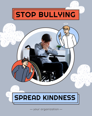 Platilla de diseño Awareness of Stop Bullying and Spreading Kindness Poster 16x20in