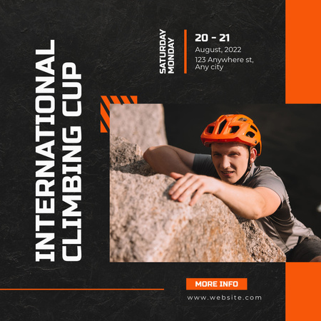 International Climbing Cup  Instagram Design Template
