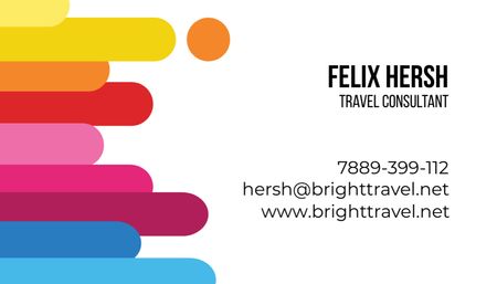 Ontwerpsjabloon van Business Card US van Aanbieding voor reisadviseurs
