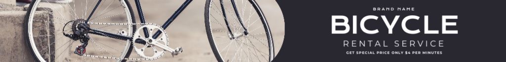 Designvorlage Special Price on Rental Bicycles für Leaderboard