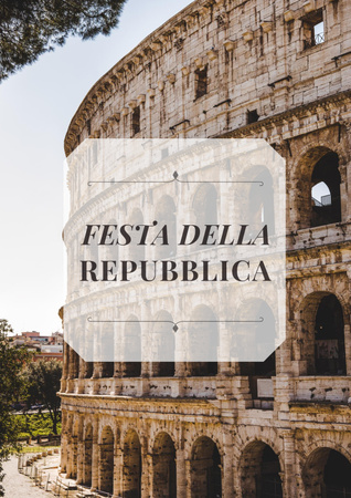 Beautiful View of Colosseum Poster tervezősablon