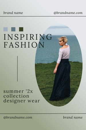 Inspiring Summer Fashion Pinterest Design Template