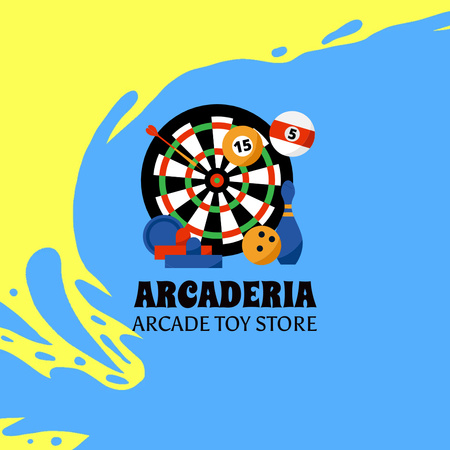 Sale Announcement with Dart Board Animated Logo Design Template