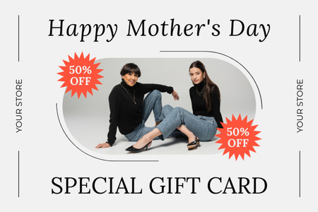 Mother's Day Offer of Special Gift Gift Certificate Design Template