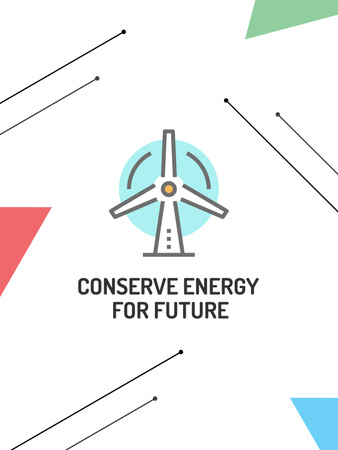 Modèle de visuel Concept of Conserve energy for future - Poster US