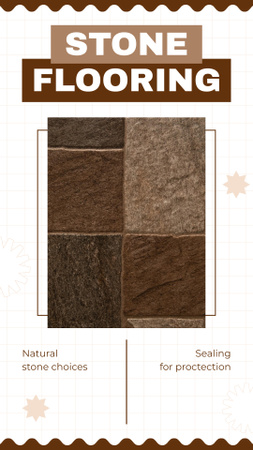 Stone Flooring Ad with Sample Instagram Story Design Template