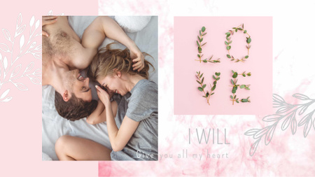 Template di design Romantic Couple in bed on Valentine's Day Full HD video