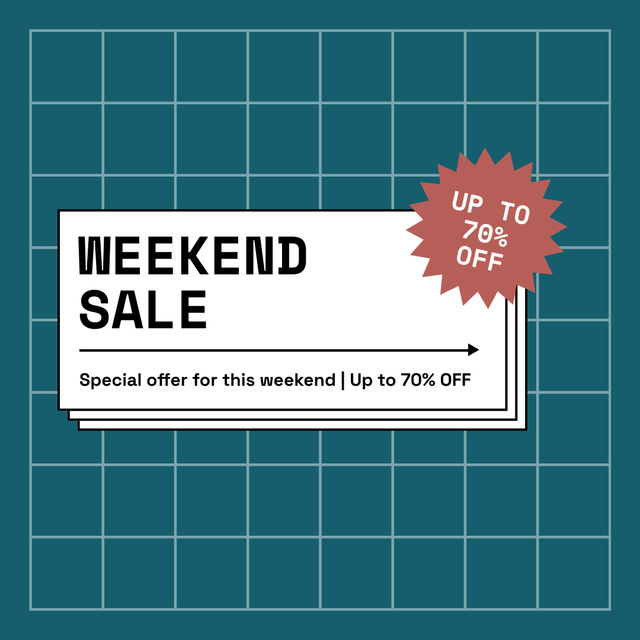 Designvorlage Weekend Special Sale Offer  für Instagram