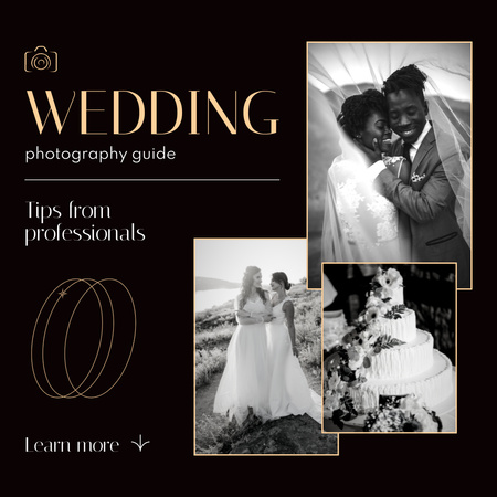 Professional Guide About Wedding Photoshoots Animated Post Šablona návrhu