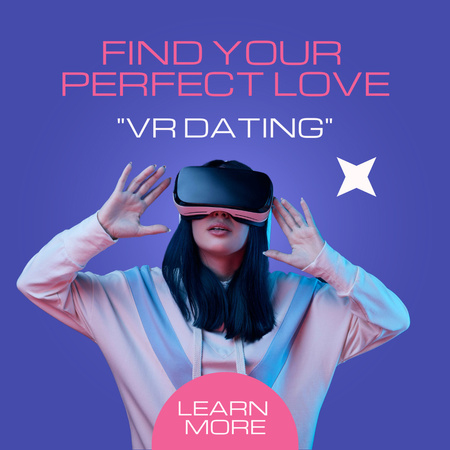 Online Dating in Virtual Reality Instagram Design Template
