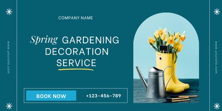 Spring Garden Decoration Service Offer Twitter – шаблон для дизайну