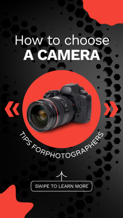 Conselho essencial sobre a escolha da câmera para fotografia Instagram Video Story Modelo de Design
