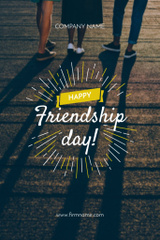 Friendship Day Greeting with Young People having Fun