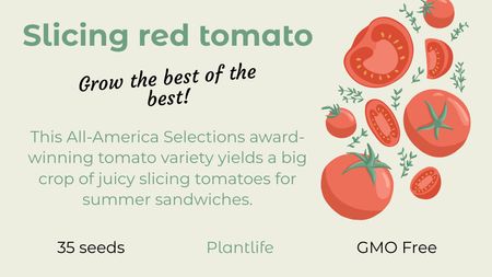 Designvorlage angebot tomatensamen für Label 3.5x2in