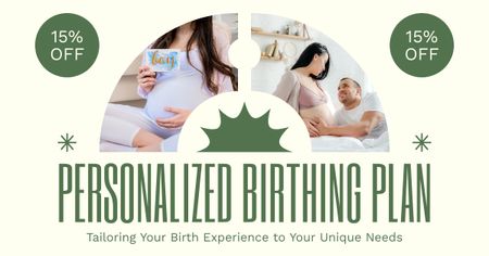 Designvorlage Erstellen eines persönlichen Geburtsplans für frischgebackene Eltern für Facebook AD