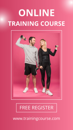  Online Traning Fitness Course Instagram Story Design Template