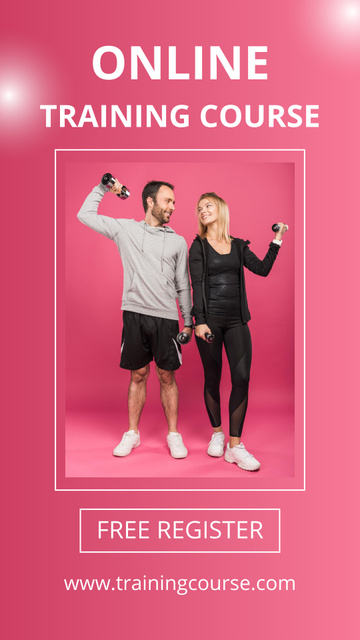  Online Traning Fitness Course Instagram Story – шаблон для дизайну