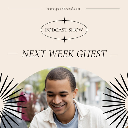 Podcast Announcement with Next Week Guest Instagram Design Template