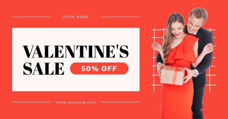 Modèle de visuel Offres passionnées pour la Saint-Valentin - Facebook AD