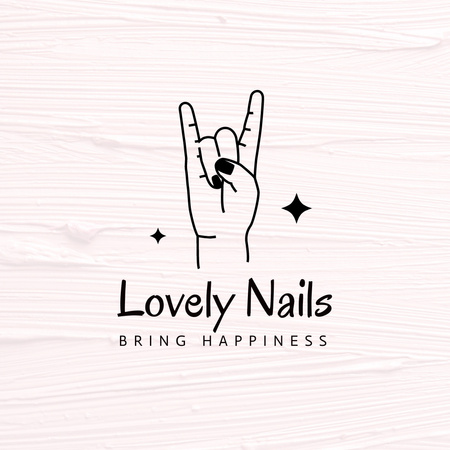 Exceptional Nail Salon Services Offer Logo 1080x1080px – шаблон для дизайна