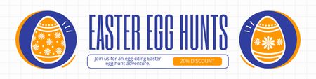 Template di design Caccia alle uova di Pasqua con l'uovo dipinto di giallo Twitter