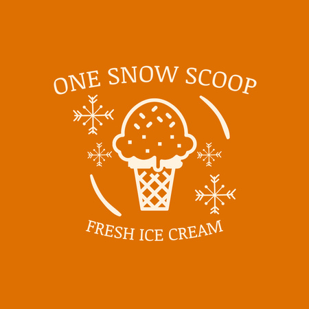 Yummy Fresh Ice Cream Ad Logo 1080x1080pxデザインテンプレート